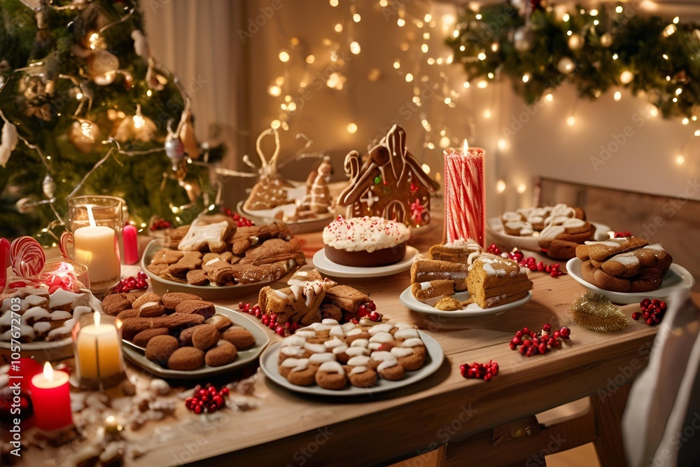 Naklejka premium Christmas Desserts