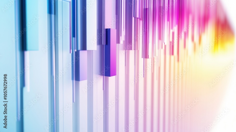 Obraz premium Abstract Colorful Vertical Bars Design