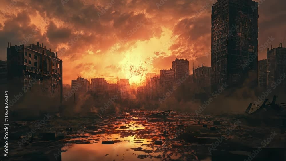 Post-Apocalyptic Cityscape Post-Apocalyptic Cityscape