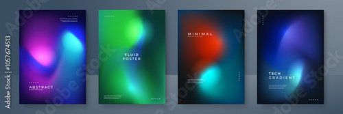 Colorful gradient background abstract tech aurora vibrant background cover with fluid. Vector illustrator. For background, banner, pamphlet, certificate and presentation
