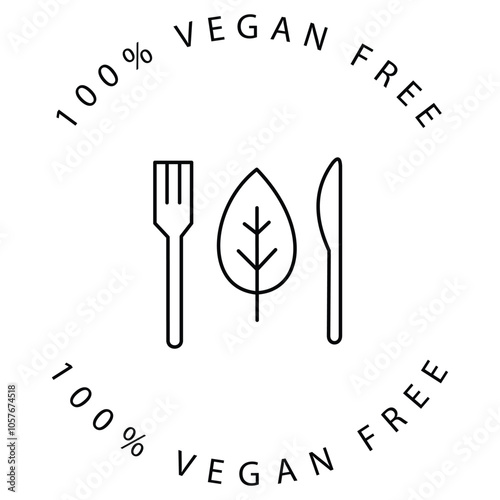 Vegan Health Lifestyle Vector Icon Design