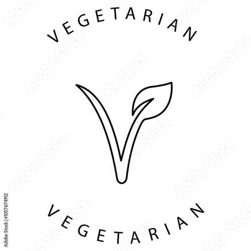 Healthy Vegetarian Eco Conscious VEctor Icon Design