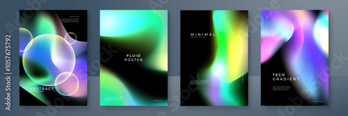 Elegant Abstract Fluid Gradient Art Poster Design