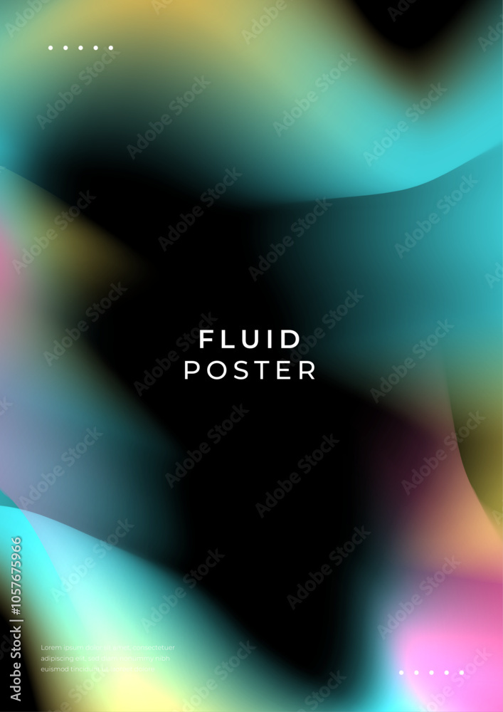 Naklejka premium Vibrant Abstract Tech Gradient on Dark Background