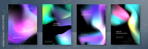 Elegant Abstract Fluid Gradient Art Poster Design