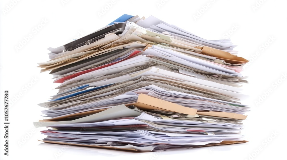 neatly arranged stack of business documents with a clean white background. the papers are organized for easy access, embodying professionalism and order in a corporate setting neatly arranged stack of business documents with a clean white background. the papers are organized for easy access, embodying professionalism and order in a corporate setting