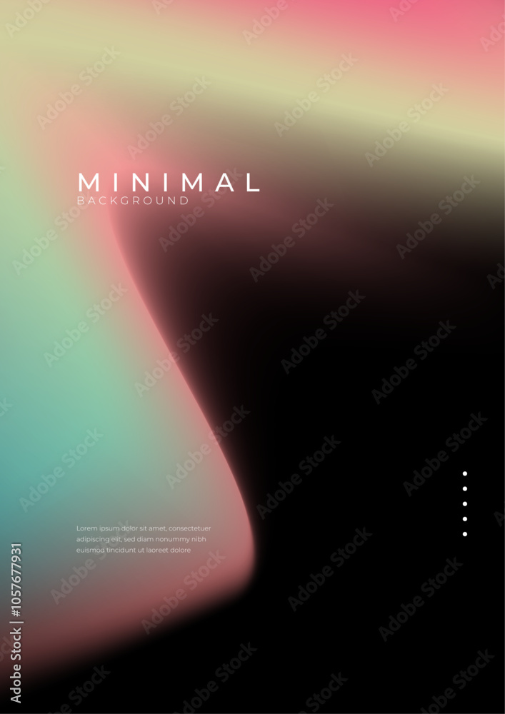 Fototapeta premium Colorful Abstract Minimal Background with Gradient Design. Vibrant abstract minimal background featuring a smooth, gradient blend of colors. Ideal for modern design, digital art, and creative projects