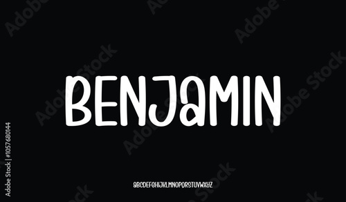 Classic sans serif typeface. Typography uppercase fonts set design, vector illustration a to z.
