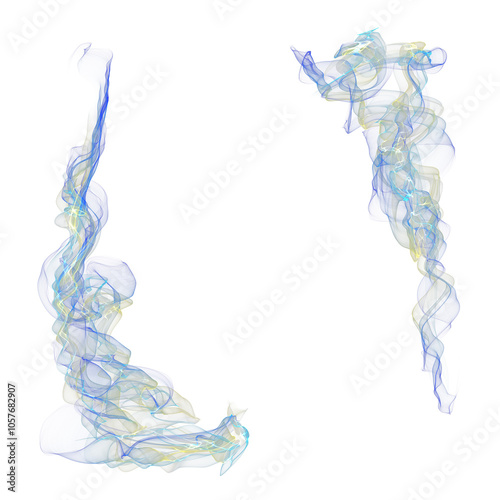 Abstract Hanukkah light trail decorative edges