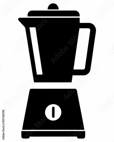 blender silhouette vector black on white background