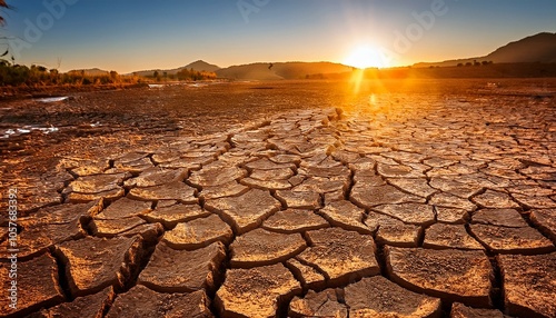 dry cracked earth