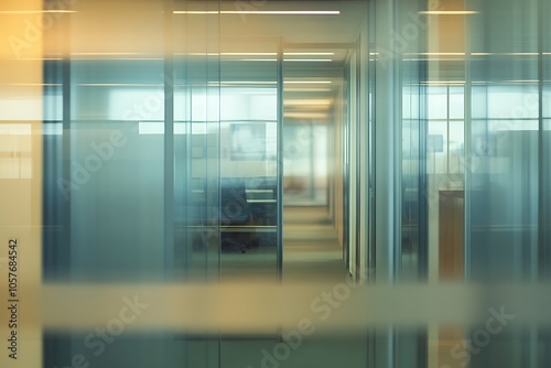 Modern Minimalistic Concrete Coworking Office room with Blank Walls, High Ceilings,and Mockup Frame