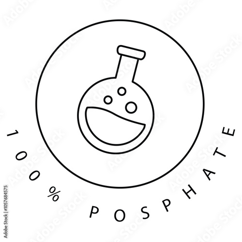 Pure Phosphate Element Science Vector Icon Design