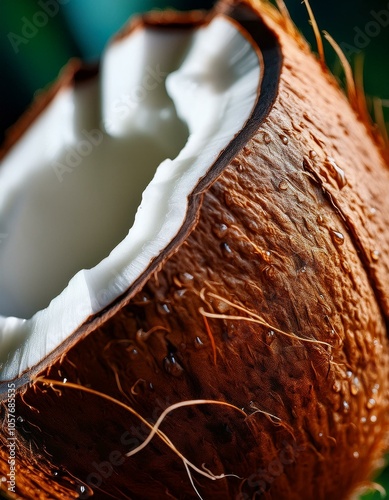 Close-up de un coco photo