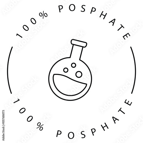 100% Scientific Phosphate Compound VEctor Icon Design