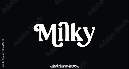 Elegant and modern serif alphabet font uppercase and number fonts. Victorian typeface

