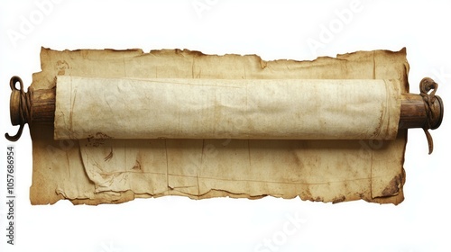 old illustration of an aged parchment scroll 
