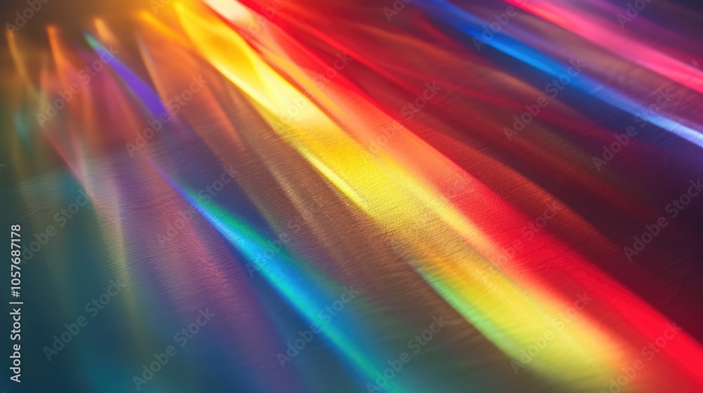 Abstract rainbow light patterns on a simple background in a photo. Abstract rainbow light patterns on a simple background in a photo.