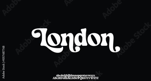 elegant and luxury alphabet font vector
