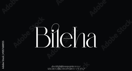 Modern Serif Luxury letter font and tech typeface. Minimal Alphabet set. Creative fonts Logo design for Business.
