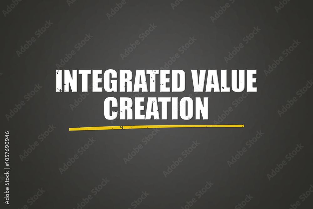 Integrated Value Creation. A blackboard with white text. Illustration with grunge text style. Integrated Value Creation. A blackboard with white text. Illustration with grunge text style.