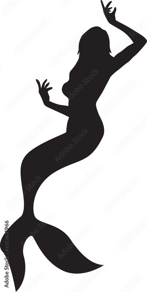 Fototapeta premium Mermaid SVG, Mermaid SVG Bundle, Mermaid Clipart, Mermaid svg files for cricut, Mermaid silhouette, Mermaids svg, Mermaid cut file 