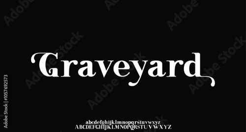 Elegant Font. Exclusive Font. Uppercase and Number. Lettering Fashion Designs. Typography serif fonts for design vector illustration
