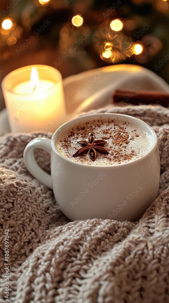 Cozy Corner with Hot Cocoa and Blanket Glow Cozy Corner with Hot Cocoa and Blanket Glow