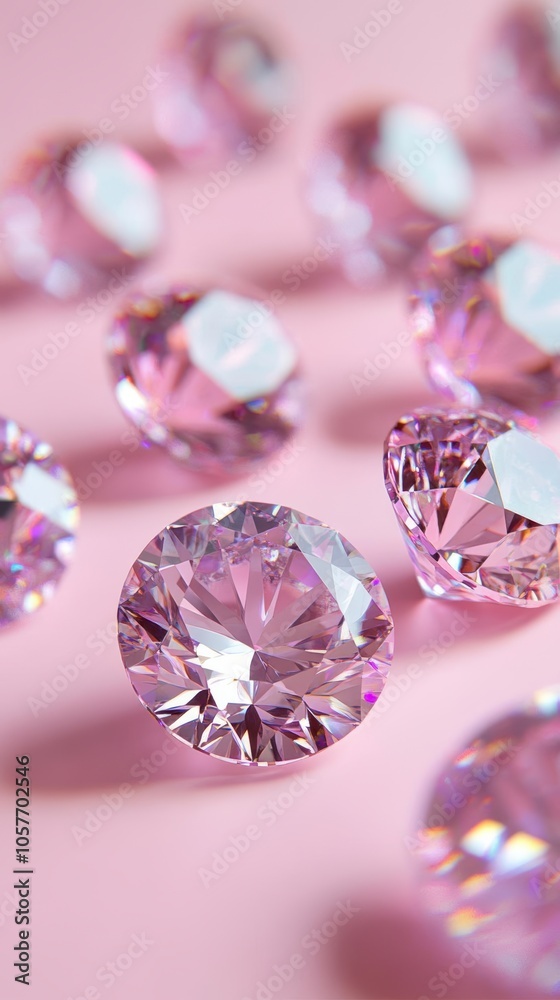 A cluster of sparkling light pink gemstones A cluster of sparkling light pink gemstones