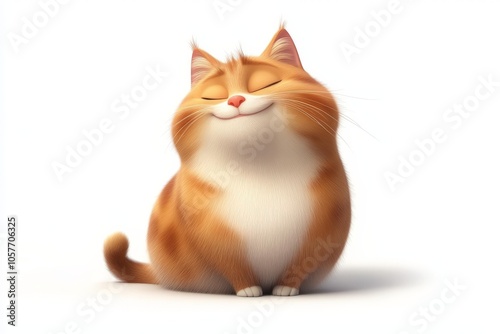 cartoon cat with smirk face photo