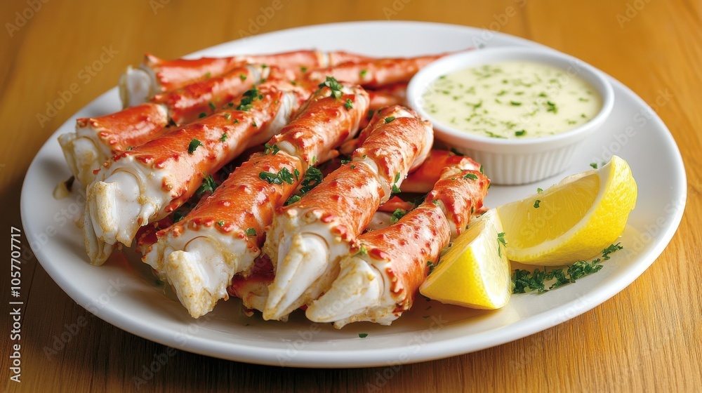 Delicious King Crab Legs with Garlic Butter Sauce Delicious King Crab Legs with Garlic Butter Sauce