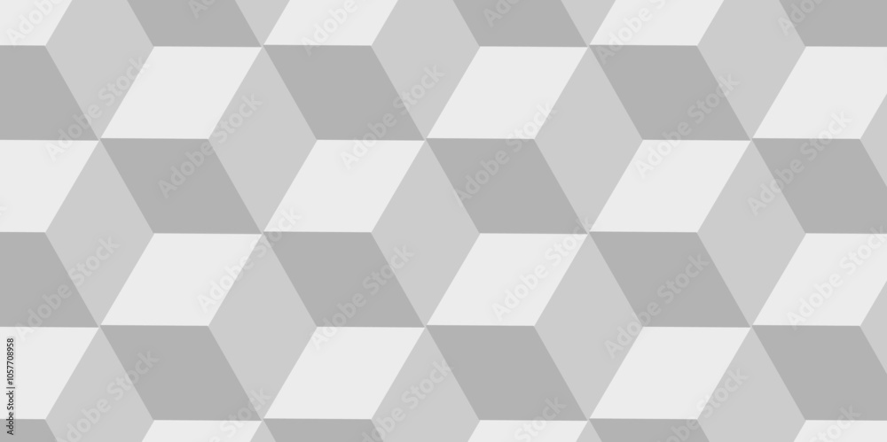 Vector Minimal cubes geometric tile and mosaic wall grid backdrop hexagon technology wallpaper background. white and gray block cube structure backdrop grid triangle texture vintage design. Vector Minimal cubes geometric tile and mosaic wall grid backdrop hexagon technology wallpaper background. white and gray block cube structure backdrop grid triangle texture vintage design.