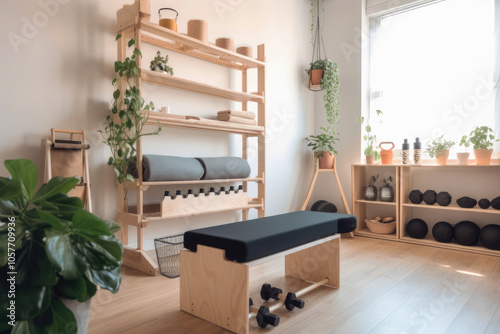 generated Illustration gym environment promoting healthy living