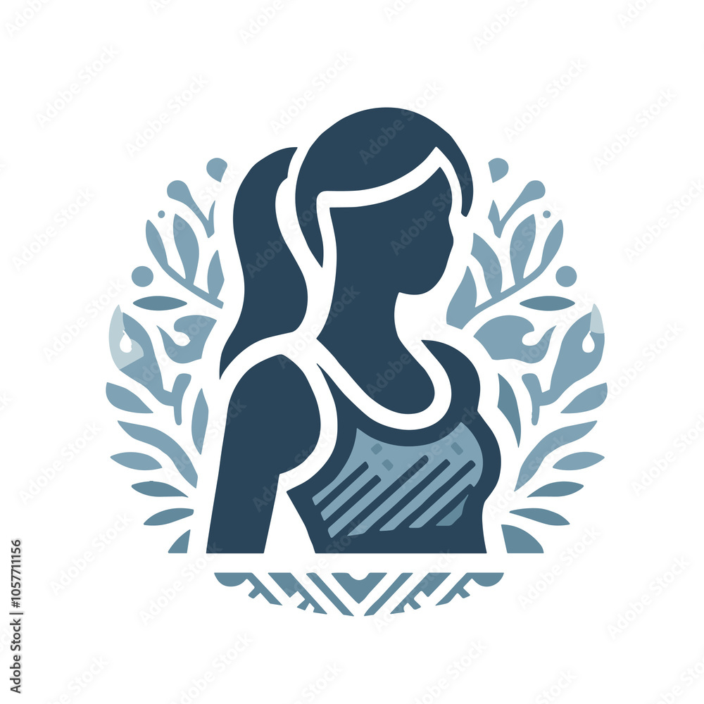  Woman in sports bra icon, PNG for fitness and active lifestyle themes