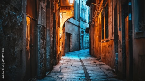 Urban Alley with Low Light and Tactical Elements