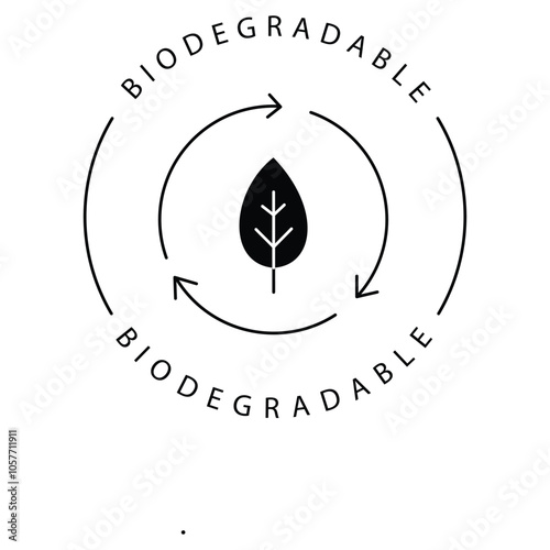 Green Conscious Biodegradable Recyclable Vector Icon Design