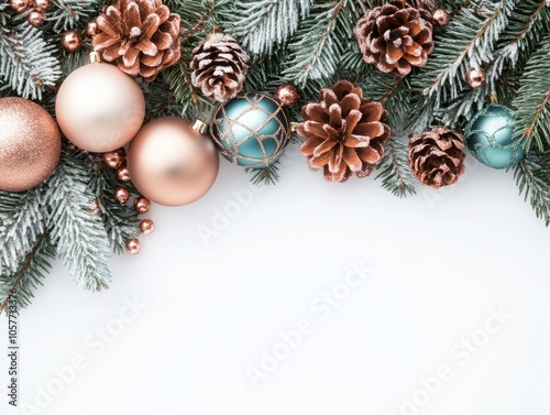 Whimsical Pastel Christmas Decorations with Pine Cones