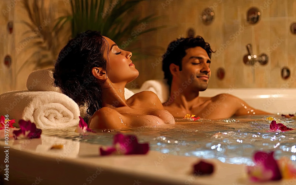 Beatiful couple in a spa Beatiful couple in a spa