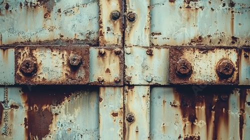 Textured Rusty Metal Wall Close-Up