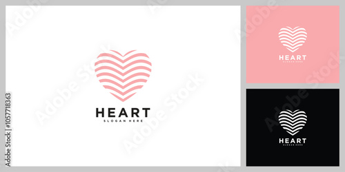 love abstract logo design vector