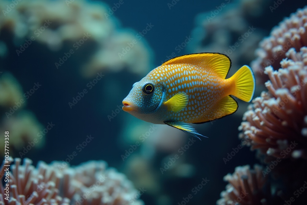 Vibrant tropical fish amid coral reefs underwater exploration. Vibrant tropical fish amid coral reefs underwater exploration.