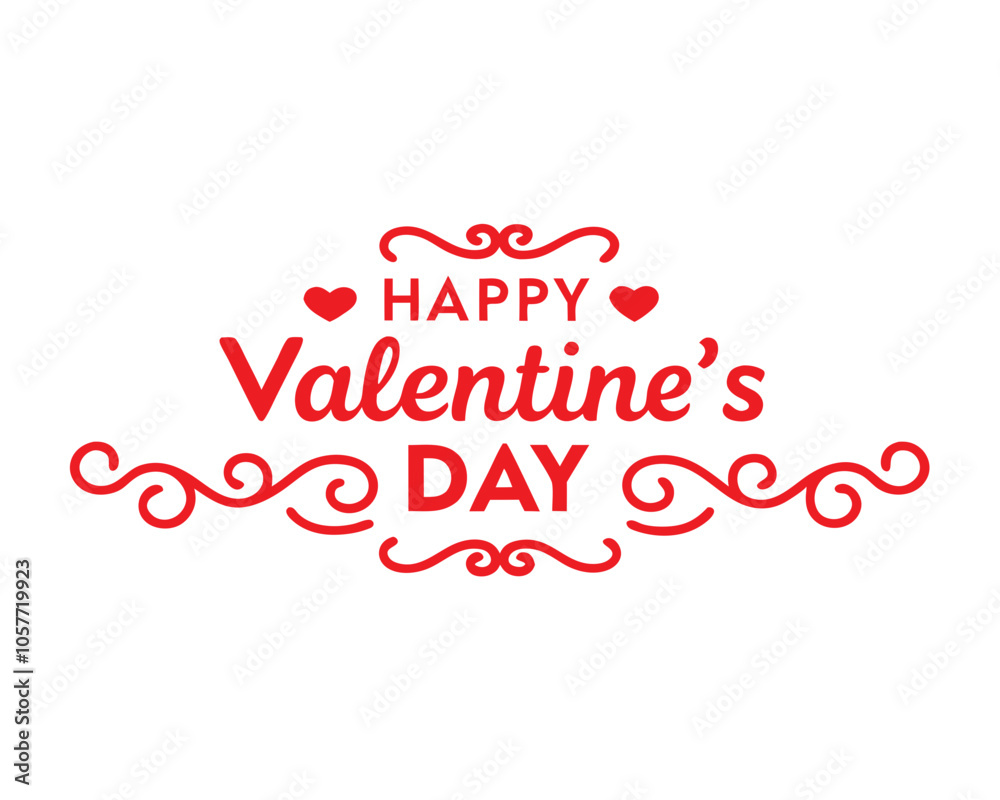 Valentine's Day Typography Vector Illustration Valentine's Day Typography Vector Illustration