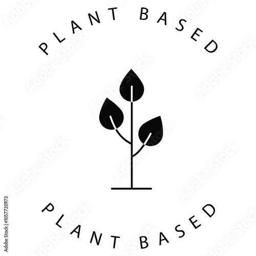 Green Sustainable Plant Based Vector Icon Design