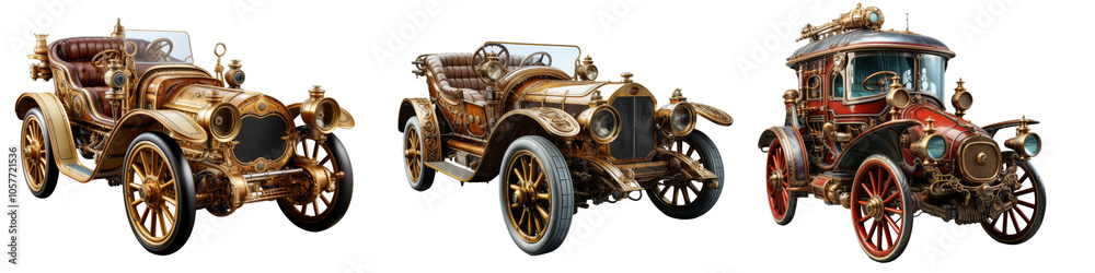 car steampunk style isolated car steampunk style isolated