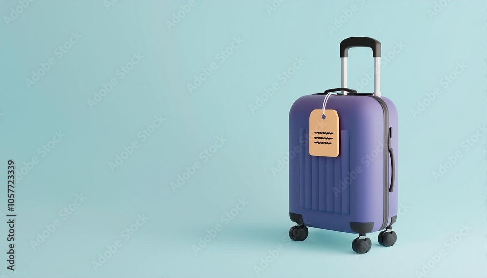 Explore the essentials of travel a stylish purple suitcase ready for your next adventure with a luggage tag Explore the essentials of travel a stylish purple suitcase ready for your next adventure with a luggage tag
