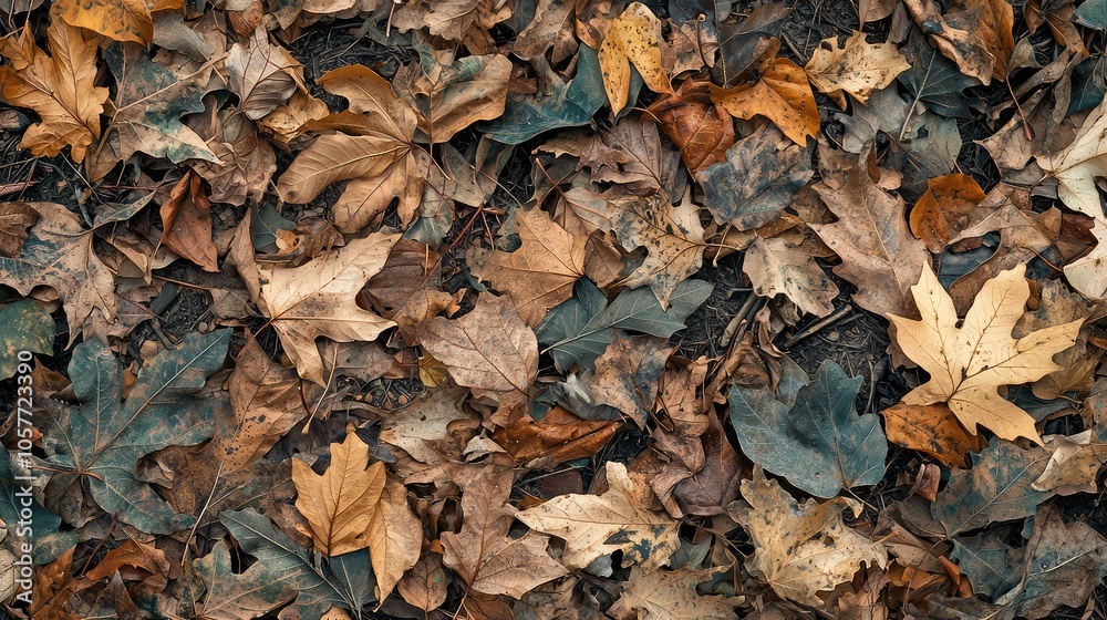 Autumn Forest Floor with Camouflage Patterns Autumn Forest Floor with Camouflage Patterns