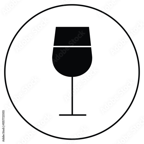 No Alcohol Wine Glass Restriction Vector Icon Design