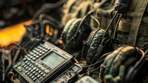 Tactical Communication Equipment Close-Up