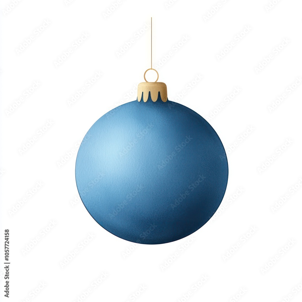 Blue Christmas ornament isolated on white background. Blue Christmas ornament isolated on white background.