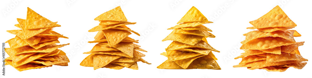 collection of nachos isolated on transparent background collection of nachos isolated on transparent background